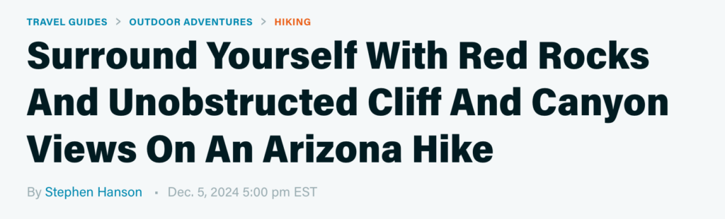 Surround Yourself with Red Rocks and Unobstructed Cliff and Canyon Views on an Arizona Hike